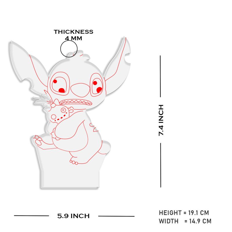 Stitch Character From Lilo & Stitch Show Night Lamp Warm White Light